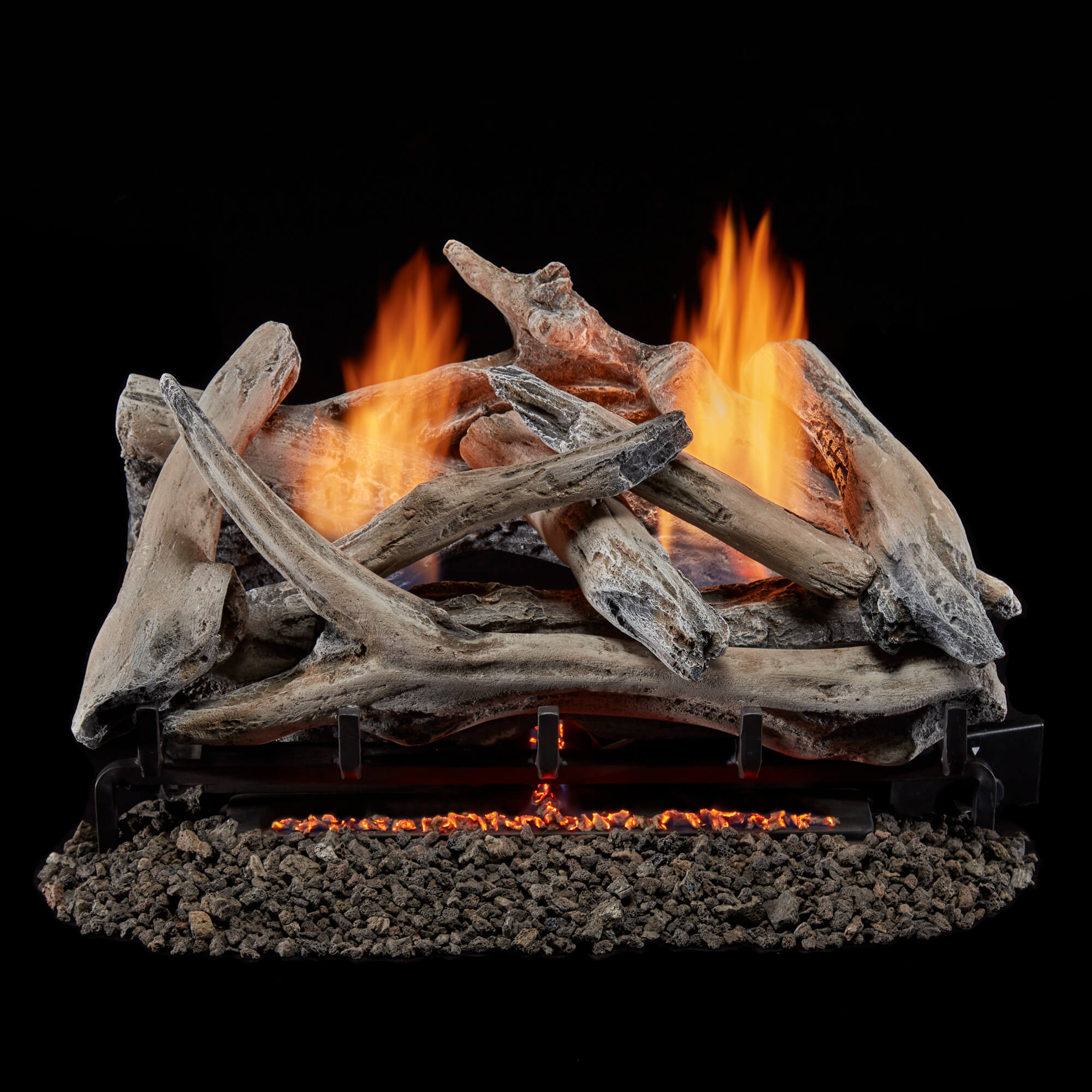 Bluegrass Living, Vent Free Log Set - 24in. Driftwood, 33000 BTU, Heat Output 33000 Btu/hour, Heating Capability 1500 ft², Model# B24DR-ES2